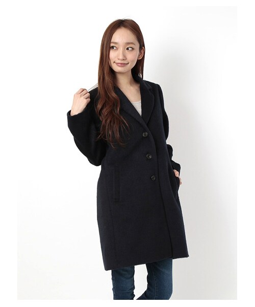 E hyphen world gallery（イーハイフンワールドギャラリー）の「・チェスターコート（コート　・レディース・チャコールグレー/ブラック/ネイビー・F）」の3枚目の写真