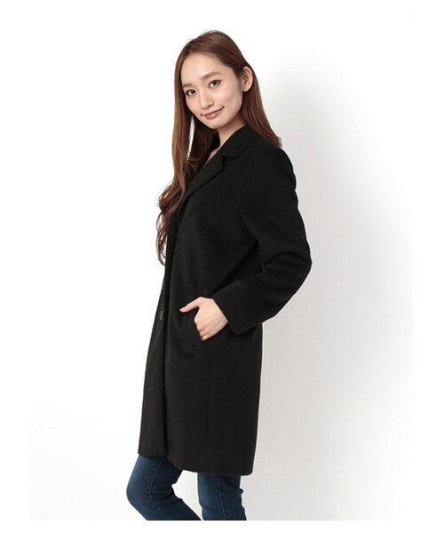 E hyphen world gallery（イーハイフンワールドギャラリー）の「・チェスターコート（コート　・レディース・チャコールグレー/ブラック/ネイビー・F）」の5枚目の写真