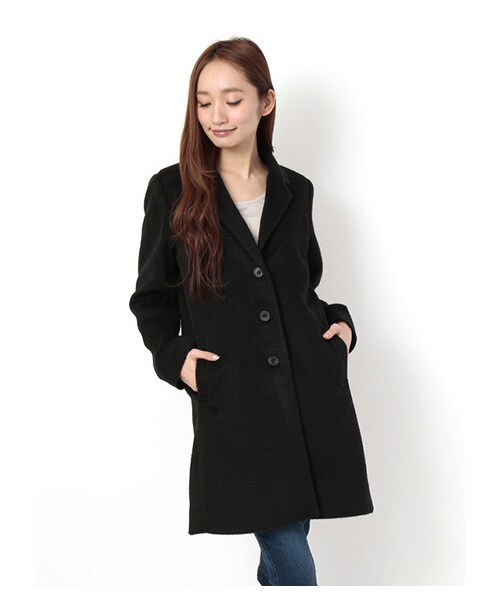 E hyphen world gallery（イーハイフンワールドギャラリー）の「・チェスターコート（コート　・レディース・チャコールグレー/ブラック/ネイビー・F）」の4枚目の写真