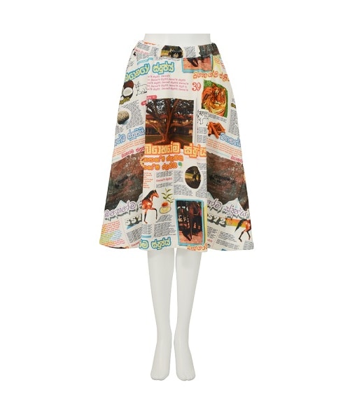 mercibeaucoup,（メルシーボークー）の「メルシーボークー、 / シンブンウラケ / スカート（スカート・レディース・multi・01）」の6枚目の写真