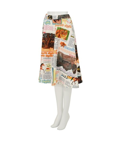 mercibeaucoup,（メルシーボークー）の「メルシーボークー、 / シンブンウラケ / スカート（スカート・レディース・multi・01）」の5枚目の写真