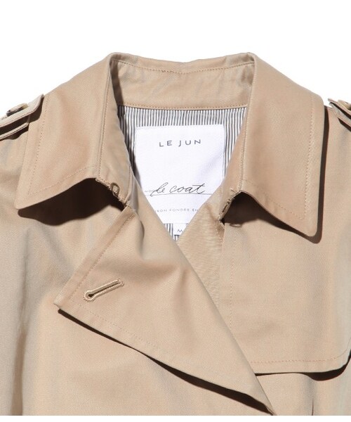 LE JUN（ルジュン）の「【先行予約】撥水ギャバロングトレンチコート【春の新作】（コート・レディース・ベージュ・S/M）」の4枚目の写真