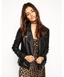 asos | ASOS Ultimate Biker Jacket - Black(ライダースジャケット)
