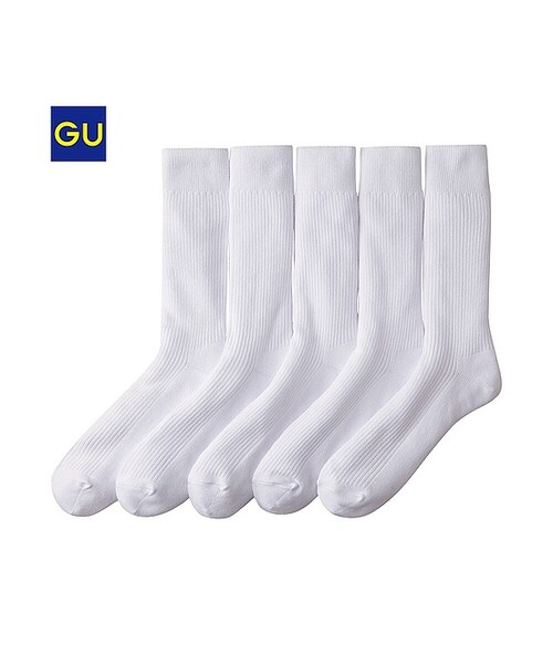 GU(ジーユー)の「(GU)無地ソックス(5足組)A(MEN ⁄ ソックス・レギンス・メンズ・DARK GRAY/WHITE/BLACK・-)」の2枚目の写真