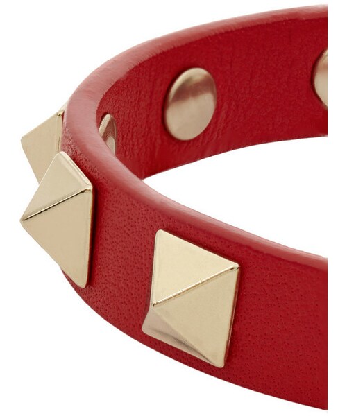 VALENTINO（ヴァレンティノ）の「Valentino Rockstud small leather bracelet（ブレスレット・レディース・Red）」の5枚目の写真