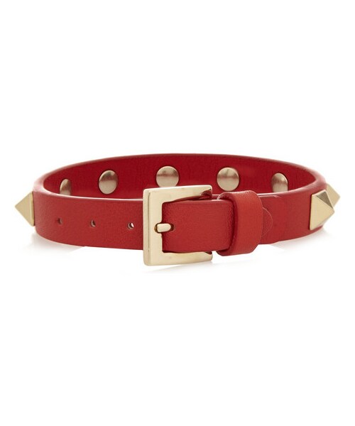 VALENTINO（ヴァレンティノ）の「Valentino Rockstud small leather bracelet（ブレスレット・レディース・Red）」の2枚目の写真
