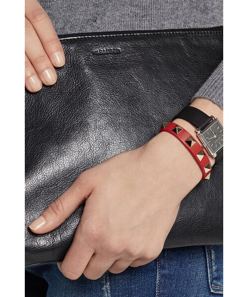 VALENTINO（ヴァレンティノ）の「Valentino Rockstud small leather bracelet（ブレスレット・レディース・Red）」の4枚目の写真