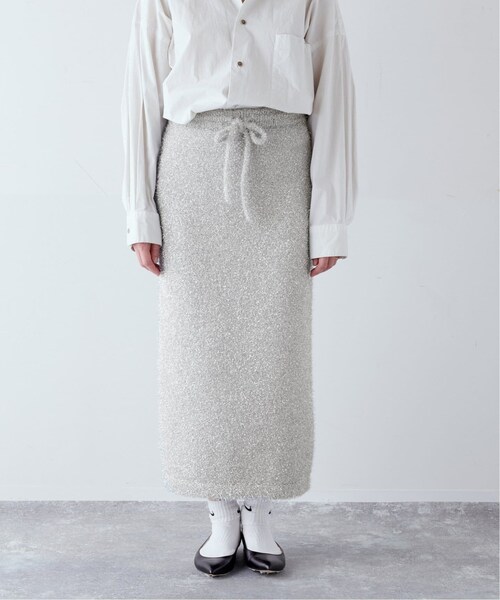 CALMER(カルメール)の「SILVER ラメスカート(スカート・シルバー/(093)/フリー/在庫あり)」の1枚目の写真