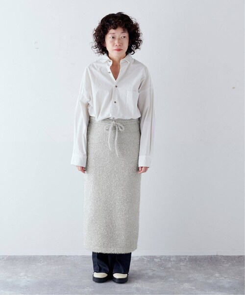 CALMER(カルメール)の「SILVER ラメスカート(スカート・シルバー/(093)/フリー/在庫あり)」の2枚目の写真