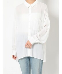 GYDA | 楊柳シアーBIG シャツ(シャツ/ブラウス)