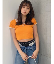 GYDA | Symmetry GYDA リンガーテレコ Tシャツ(Tシャツ/カットソー)