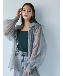 MURUA | シアーシャイニーボリュームシャツ(シャツ/ブラウス)