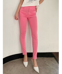 GYDA | H/W BACKレースアップコルセットカラースキニーパンツ(デニムパンツ)