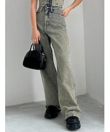 EMODA | ベルトフリンジジャストウエストジーンズ(デニムパンツ)