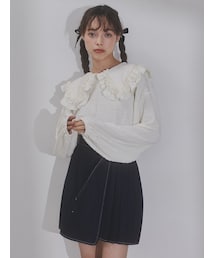 merry jenny | くしゅくしゅフリルカラーtops(Tシャツ/カットソー)