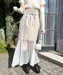 OLIVE des OLIVE | 裾シフォンコルセットマーメイドスカート(スカート)