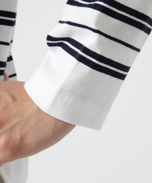 GLOBAL WORK(グローバルワーク)の「ボーダーボートネック長袖(トップス・メンズ・ホワイト05/ホワイト06/ブラック09/グレー15・S/M/L/XL)」の16枚目の写真
