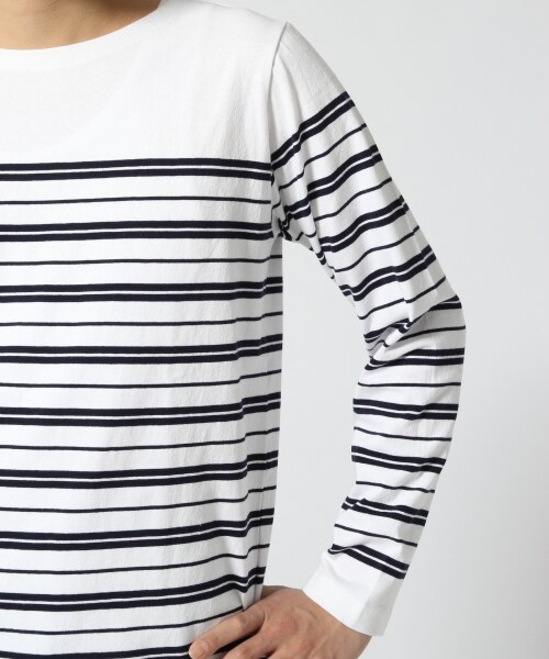 GLOBAL WORK(グローバルワーク)の「ボーダーボートネック長袖(トップス・メンズ・ホワイト05/ホワイト06/ブラック09/グレー15・S/M/L/XL)」の15枚目の写真