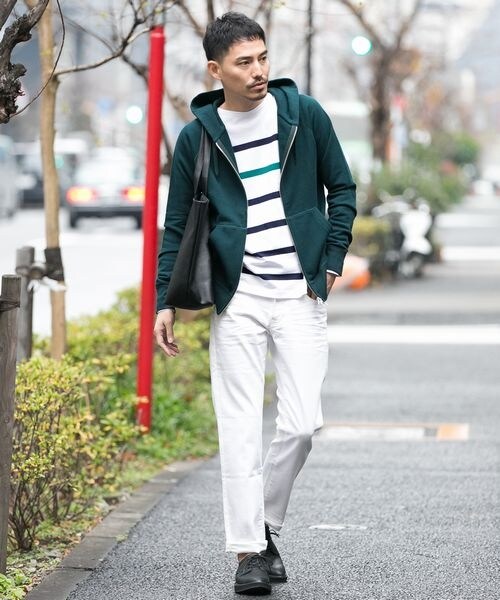 GLOBAL WORK(グローバルワーク)の「ボーダーボートネック長袖(トップス・メンズ・ホワイト05/ホワイト06/ブラック09/グレー15・S/M/L/XL)」の5枚目の写真