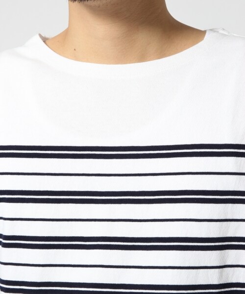GLOBAL WORK(グローバルワーク)の「ボーダーボートネック長袖(トップス・メンズ・ホワイト05/ホワイト06/ブラック09/グレー15・S/M/L/XL)」の14枚目の写真