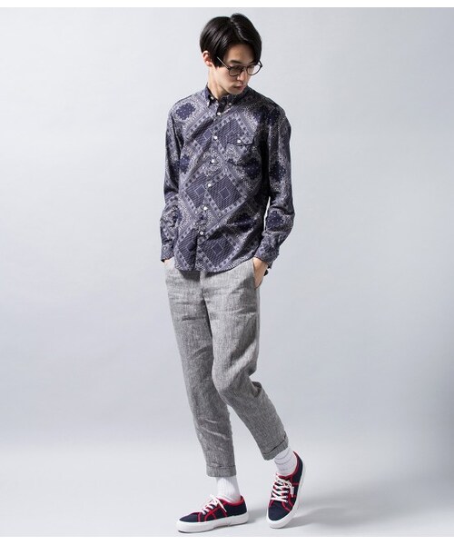 JUNRED(ジュンレッド)の「【先行予約】バンダナガラシャツ 2015SS(ブラウス/シャツ・メンズ・ホワイト/ネイビー・0/1/2)」の11枚目の写真