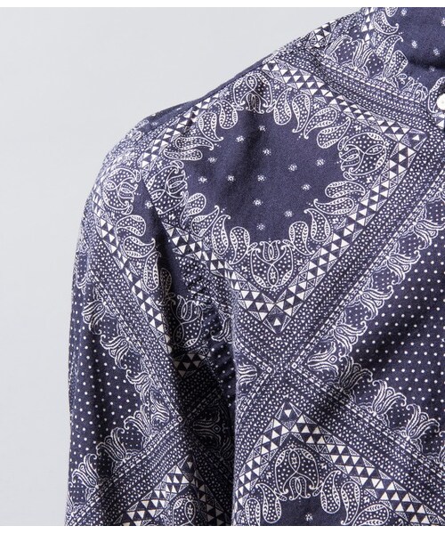 JUNRED(ジュンレッド)の「【先行予約】バンダナガラシャツ 2015SS(ブラウス/シャツ・メンズ・ホワイト/ネイビー・0/1/2)」の7枚目の写真