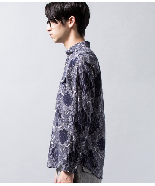 JUNRED(ジュンレッド)の「【先行予約】バンダナガラシャツ 2015SS(ブラウス/シャツ・メンズ・ホワイト/ネイビー・0/1/2)」の4枚目の写真