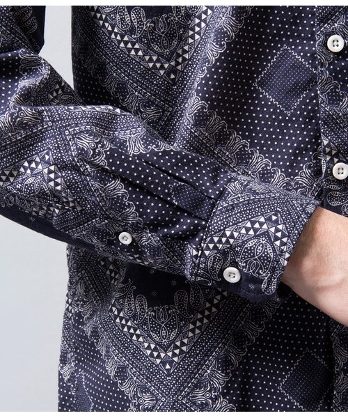 JUNRED(ジュンレッド)の「【先行予約】バンダナガラシャツ 2015SS(ブラウス/シャツ・メンズ・ホワイト/ネイビー・0/1/2)」の8枚目の写真