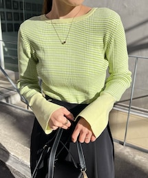 CAPRICIEUX LE'MAGE | 【リバイバルアイテム】マルチボーダーリブプルオーバー(ニット/セーター)