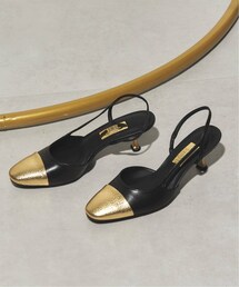 LE TALON（ルタロン）の「《予約》GRISE 5.5cmレザーコンビスリングバック（シューズ）」