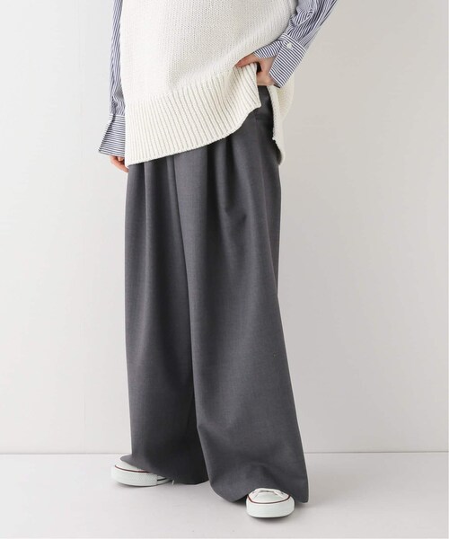 IENA(イエナ)の「【ATON/エイトン】WOOL TROPICAL WIDE イージーパンツ(その他・グレー/36/38)」の1枚目の写真