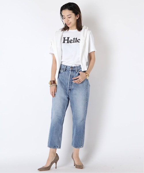 MUSE de Deuxieme classe（ミューズデドゥーズィエムクラス）の「【MADISONBLUE/マディソンブルー】HELLO CREW NECK Tシャツ（その他・ホワイト/36）」の3枚目の写真