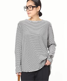 【AP STUDIO】ボーダーニットティー フリーサイズ ボーダーニットティー（ニット／セーター）｜AP STUDIO（エーピー