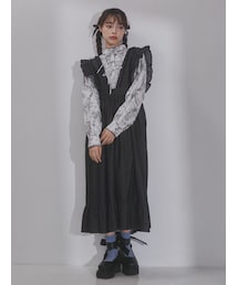 merry jenny | デニムフリルレイヤードワンピース(ワンピース)