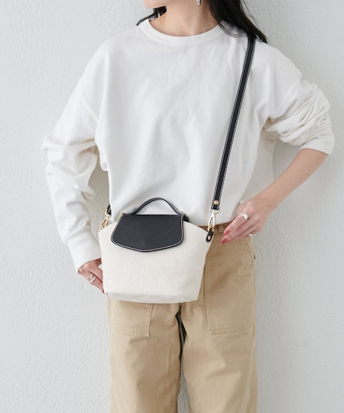 《刺し子》レザーフラップ2WAYショルダーバッグ(CE-1044)