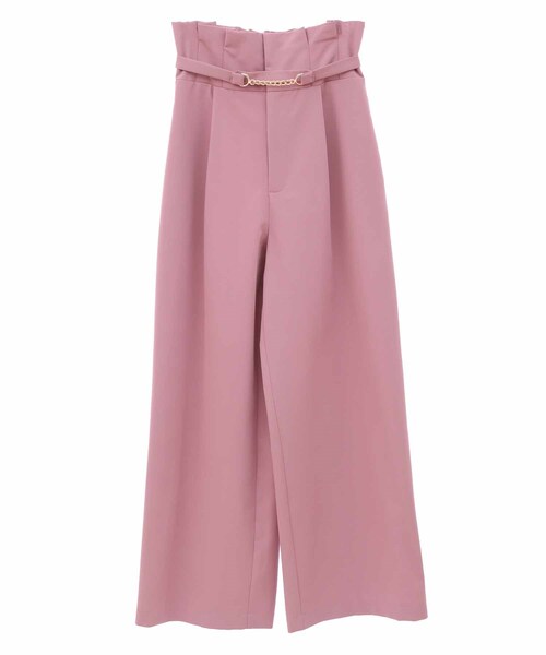 31 Sons de mode（トランテアン　ソン　ドゥ　モード）の「【予約】カラーワイドパンツ（パンツ・レディース・32ピンク/61グリーン/70ネイビー・36/38）」の14枚目の写真