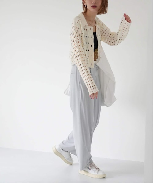 SLOBE IENA(スローブイエナ)の「《予約》SLOBE citron.メッシュアミポロカーディガン(その他・ナチュラル/フリー)」の8枚目の写真