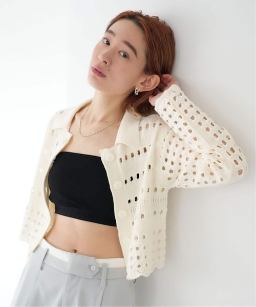 SLOBE IENA - SLOBE citron. ハンドニットカーディガン SLOBE IENA（スローブイエナ）の「《予約》SLOBE citron