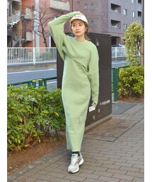 Ungrid | 【WEB限定】レイヤードテレコキャミワンピース(ワンピース)