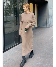 Ungrid | 【WEB限定】レイヤードテレコキャミワンピース(ワンピース)