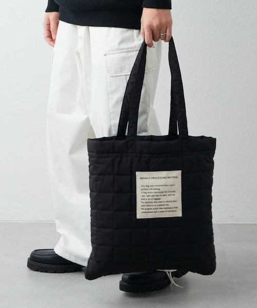 CIAOPANIC TYPY（チャオパニックティピー）の「ナイロンキルティングトート（トートバッグ・メンズ・ホワイト/ブルー/ブラック・ONE）」の2枚目の写真