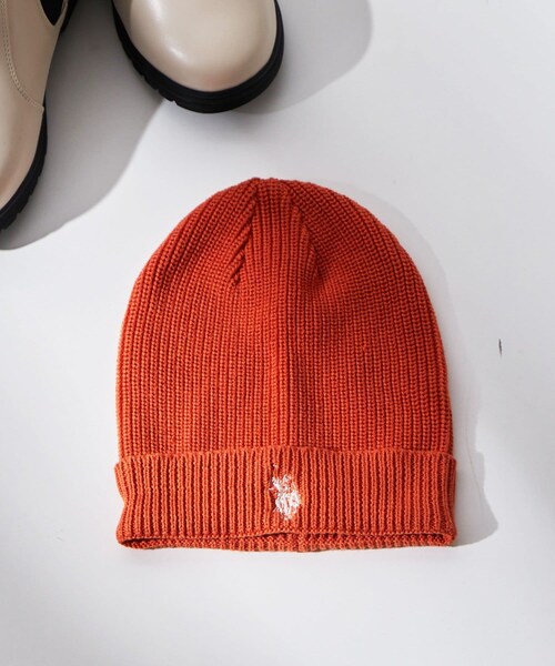 CIAOPANIC TYPY(チャオパニックティピー)の「【KIDS】【U.S. POLO ASSN】ワンポイント刺繍ニットキャップ(ニットキャップ/ビーニー・キッズ・アイボリー/グレージュ/ネイビー/オレンジ・ONE)」の4枚目の写真