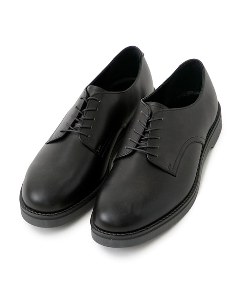 URBANE プレーン トゥ ブラック 27 URBAN LINE DERBY PLAIN TOE SHOES