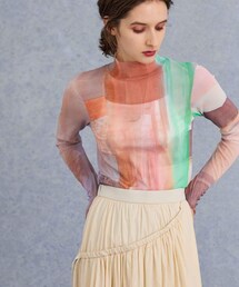 PUBLIC TOKYO | アブストラクトアートトップ(Tシャツ/カットソー)