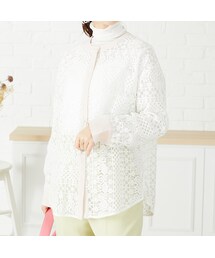 ORiental TRaffic（オリエンタルトラフィック）の「ブロックレースバンドカラーシャツ/WEB先行予約 3月下旬発売予定/AC3320（その他・レディース）」