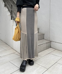 CAPRICIEUX LE'MAGE | 〈AgAwd/アガウド〉パネル編みニットスカート(スカート)