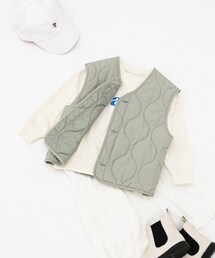 CIAOPANIC TYPY（チャオパニックティピー）の「【KIDS】【2点セット】キルティングベスト×プリントスウェット（スウェット・キッズ）」