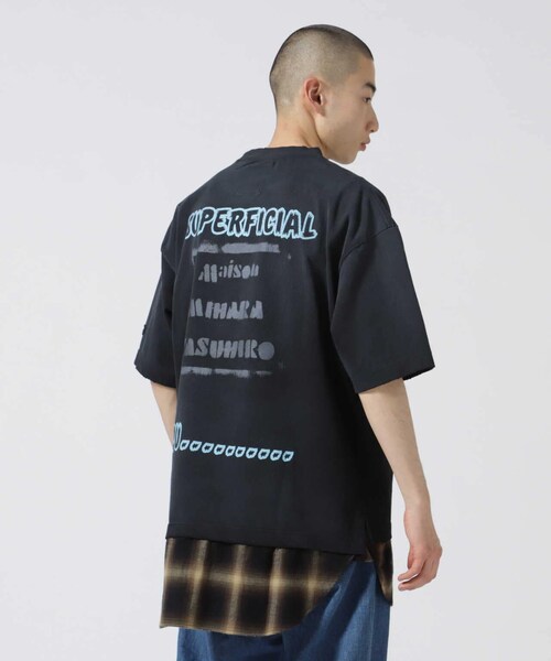 ROYAL FLASH(ロイヤルフラッシュ)の「Maison MIHARAYASUHIRO/メゾン ミハラヤスヒロ/SHIRT LAYERED TEE(トップス・ブラック/ブルー・44/46/48)」の6枚目の写真