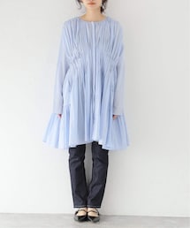 MERLETTE / マーレット | Martel Pleated Chambray Dress プリーツ