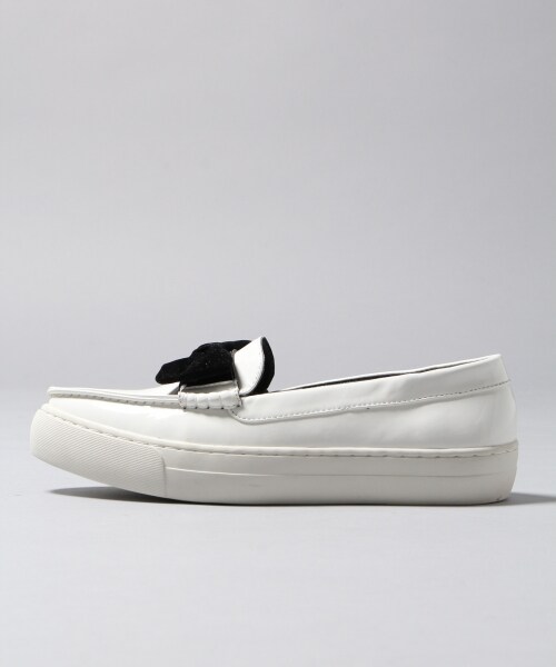 JEANASIS（ジーナシス）の「【先行予約】MARQUIスニーカー（シューズ・レディース・オフホワイト/ブラック・M（24.5～25cm）/L（25～25.5cm））」の4枚目の写真